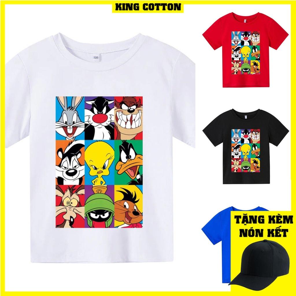 Áo thun trẻ em HOẠT HÌNH , 4 màu, có size người lớn, Anam Store