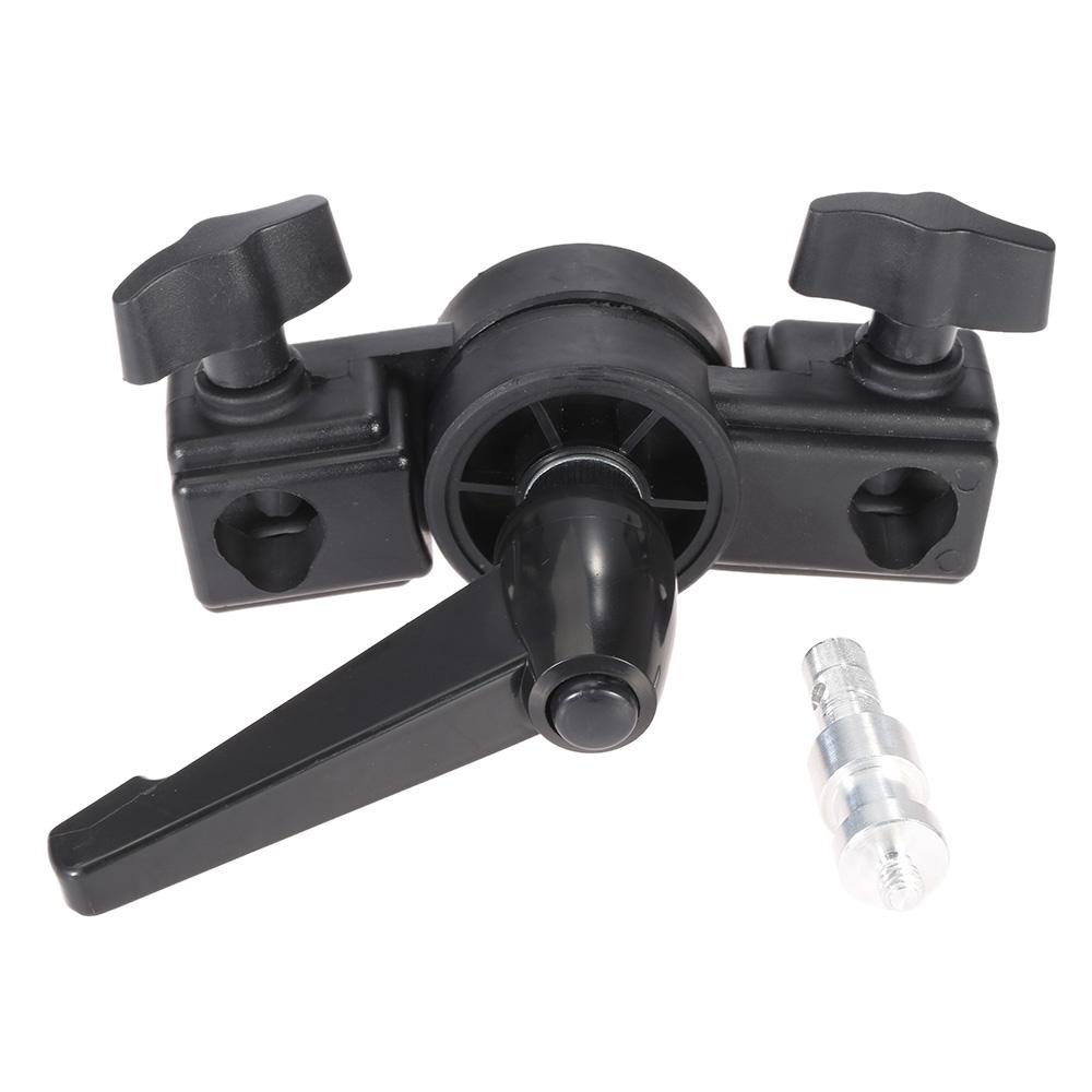 Swivel Adapter Speedlite Flash LED Light Stand Bracket Holder with 1/4" Screw Mount