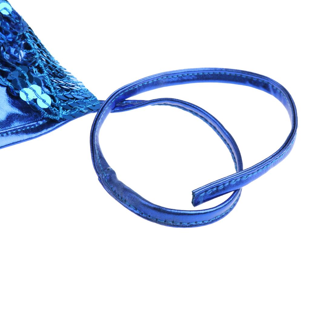 Belly Dance Bra Tops And Hip Scarf Sequin Beaded Costume Set for Festival Performance