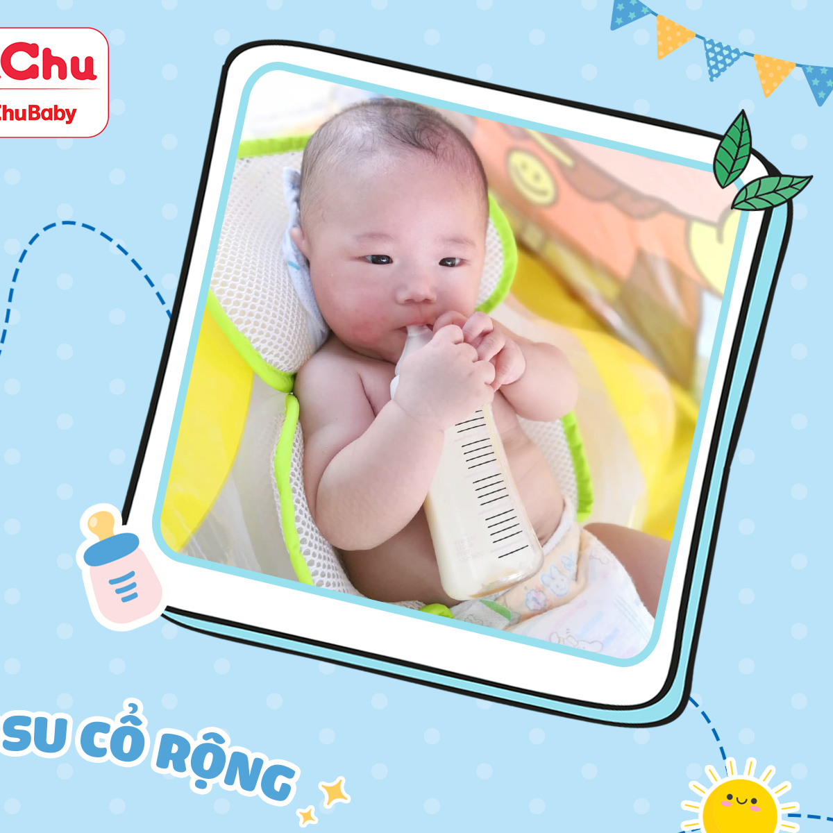 Núm ty silicon cổ rộng 1pc new mềm Chuchu Baby