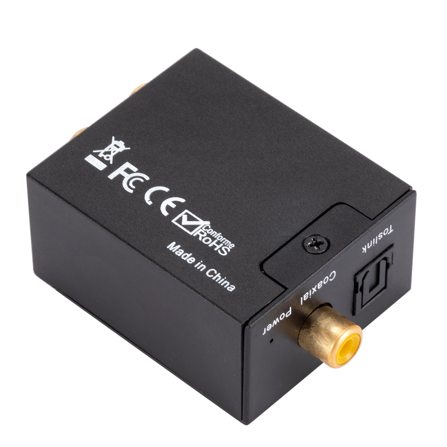 Digital to Analog Audio Converter Support Bluetooth Optical Fiber Toslink Coaxial Signal to RCA R/L Audio Decoder SPDIF DAC