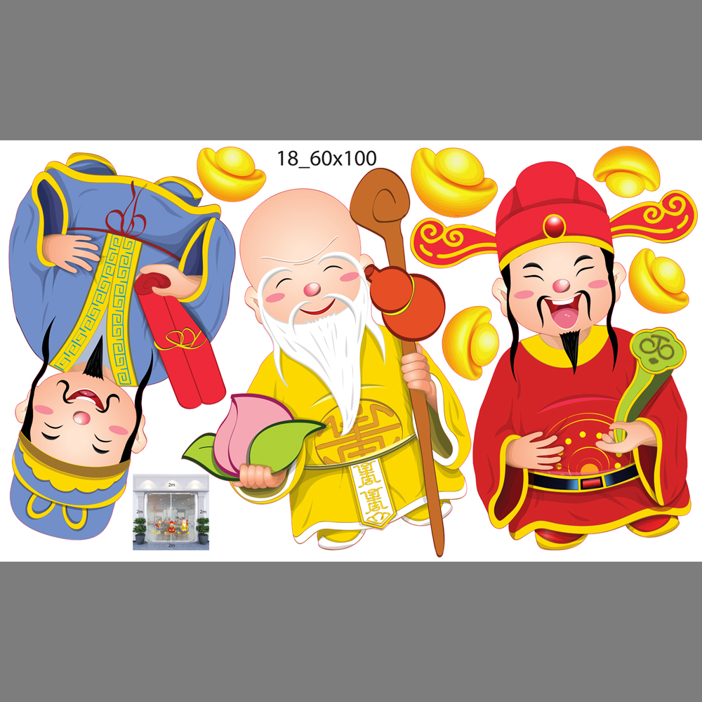 Decal trang trí tết xuân 2020 combo số 19