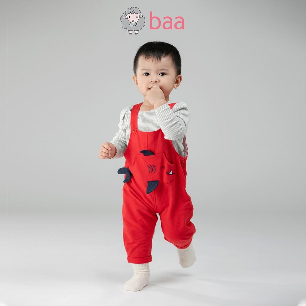 Bộ Jumpsuit quần dài sơ sinh BAA BABY hình cá mập cho bé trai - BN-JS05C