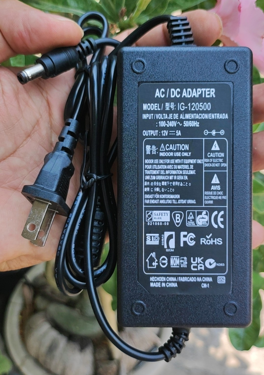 NGUỒN ADAPTER 12V 5A JACK DC 5.5X2.1MM