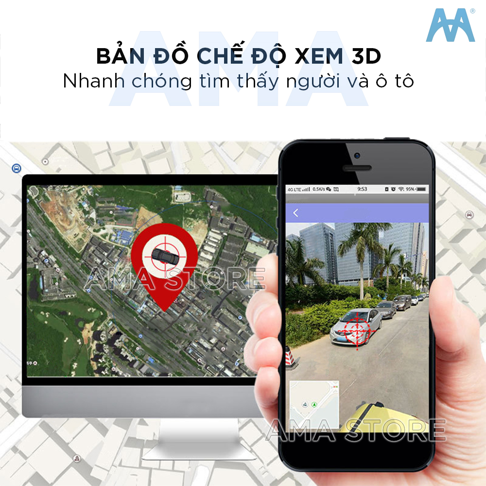 Thi.ết bị định vị GPS, Wifi Q08 mini App Miwitracker Độ chính xác cao Hàng nhập khẩu