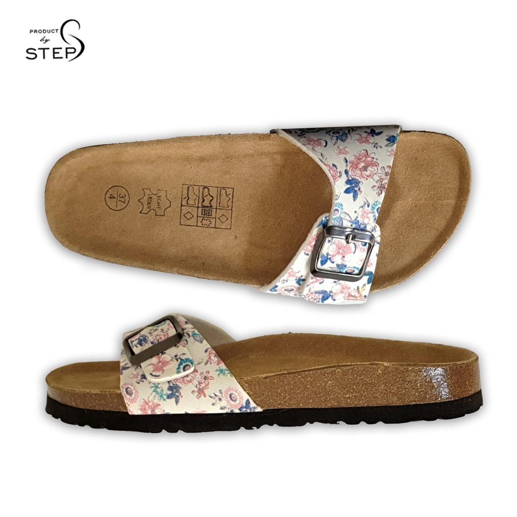 Dép đế trấu EVA in hoa văn quai bản 1 khoá (Size 35-39)