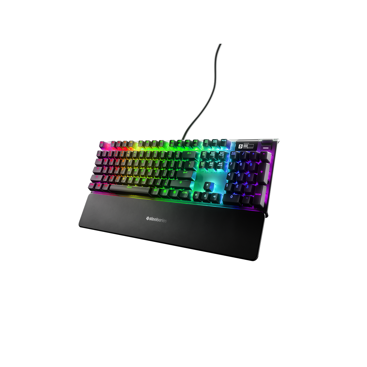 Bàn phím gaming có dây kê tay SteelSeries Apex Pro màu đen, Led RGB, 100 triệu clicks, màn hình Oled, app tùy chỉnh, Hàng chính hãng, Bảo hành 12 tháng
