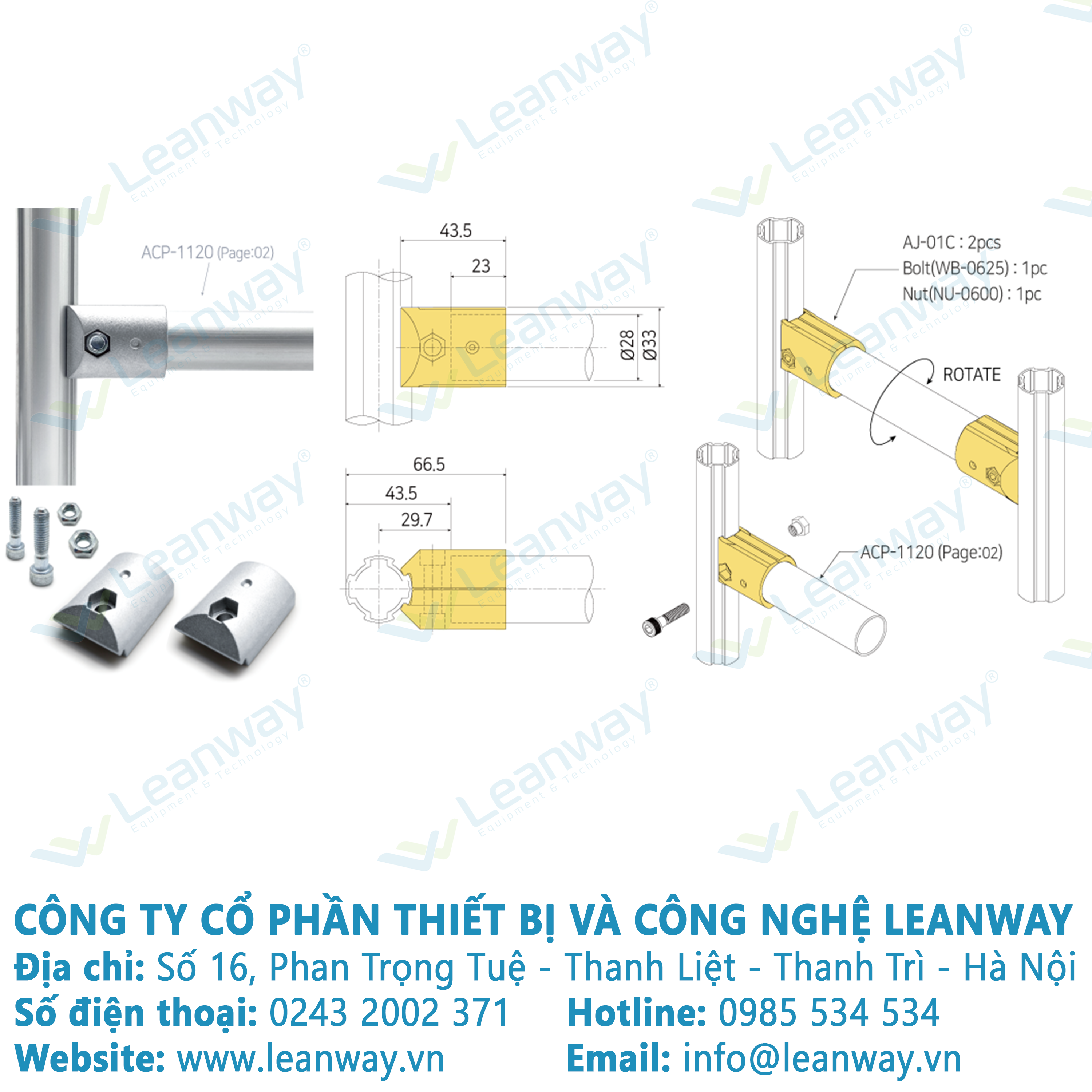 Khớp nối nhôm AJA-01C