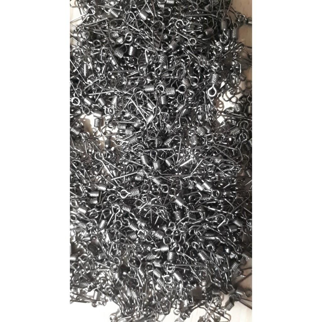 Combo 50 cái Khóa link có khía , đầu nối cần câu cá hình số 8 có vằn chất liệu thép tổng hợp ko gỉ , chịu lực cao. - số 6
