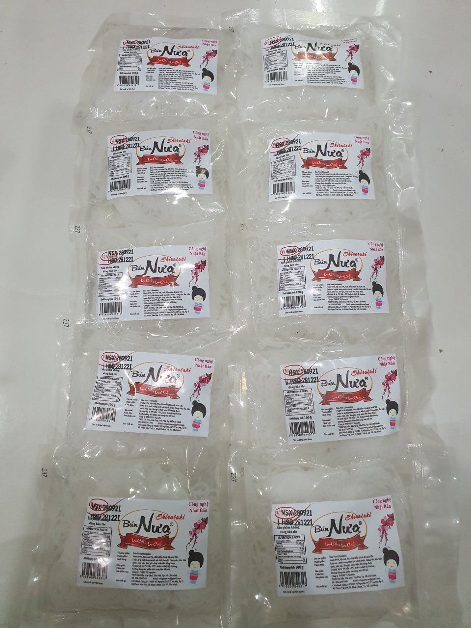 Sỉ Thùng 40 Gói Bún Nưa Cuộn Shirataki Vị Nguyên 100Gram