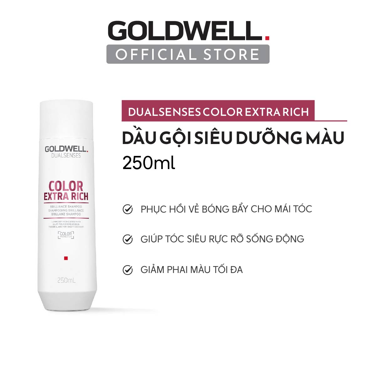 Dầu Gội Giữ Màu Goldwell Color Extra Rich – Dưỡng Ẩm, Giúp Tóc Nhuộm Bền Màu
