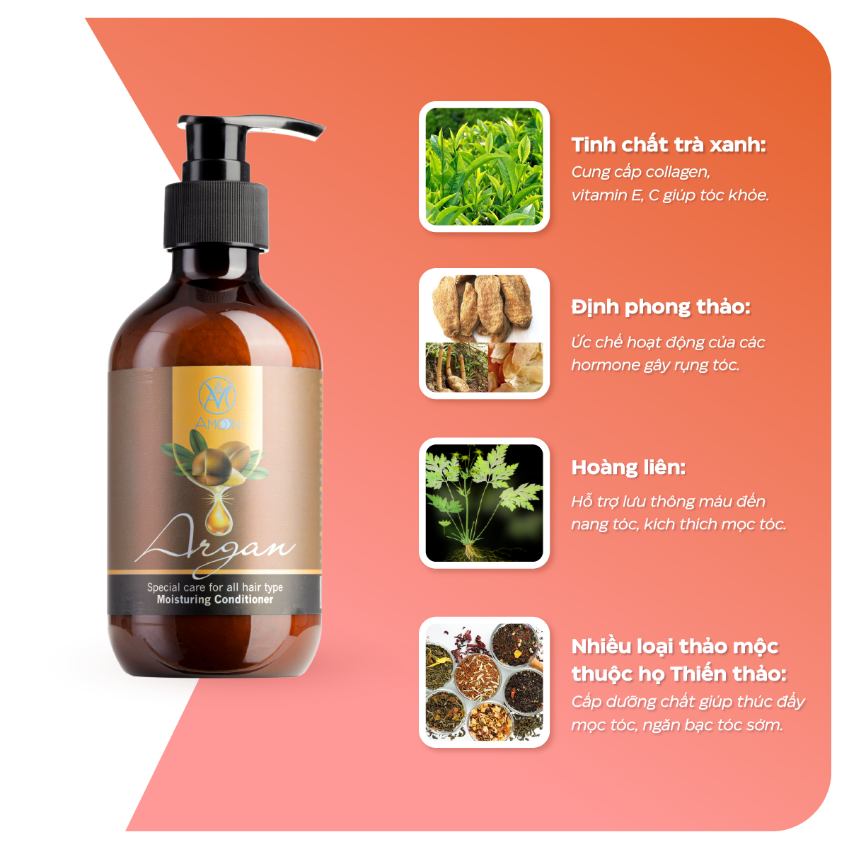 Dầu xả Organic Amoon Argan Conditioner