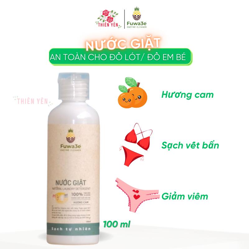 [ Nước giặt Fuwa3e size mini du lịch 100ml ] an toàn giặt quần lót và giặt đồ trẻ em