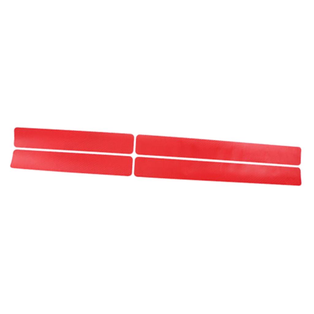 4pcs/set 3D Carbon Fiber Car Door Plate Sill Scuff Cover Panel Sticker