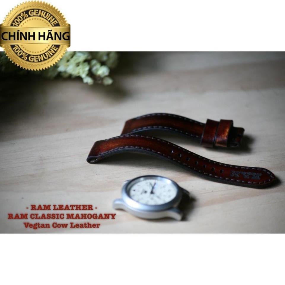 Dây đồng hồ RAM Classic Mahogany - Da bò thuộc bằng thảo mộc - HÀNG CHÍNH HÃNG