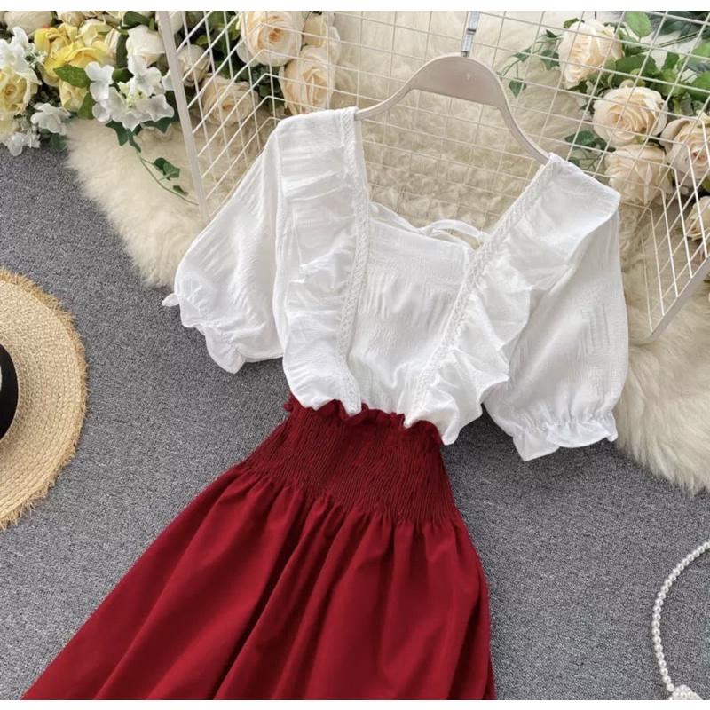ĐẦM TIỂU THƯ CHÂN VÁY ĐỎ QUẢNG CHÂU