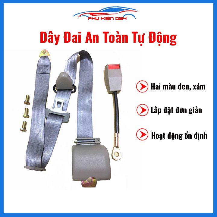 Dây đai an toàn tự động màu đen, xám chắc chắn 2.8m dùng cho lái xe ô tô bản rộng 5cm