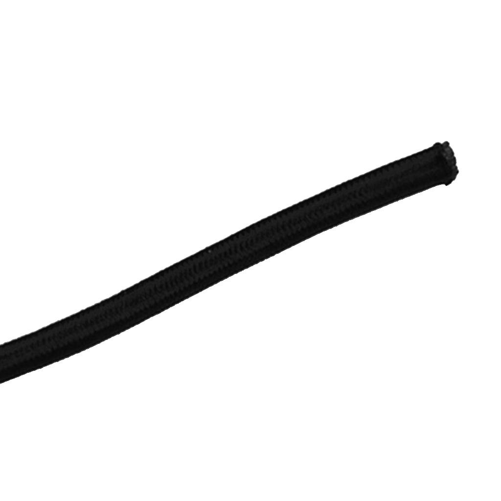 2X 5mmx2m Black Elastic Bungee Shock Cord Rope for Camping Tent Canopy Awning
