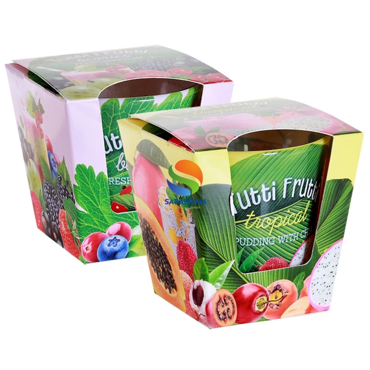 Combo 2 ly nến thơm tinh dầu Bartek Tutti Frutti 115g - trái cây rừng, nến trang trí, thơm phòng, thư giãn, hỗ trợ khử mùi