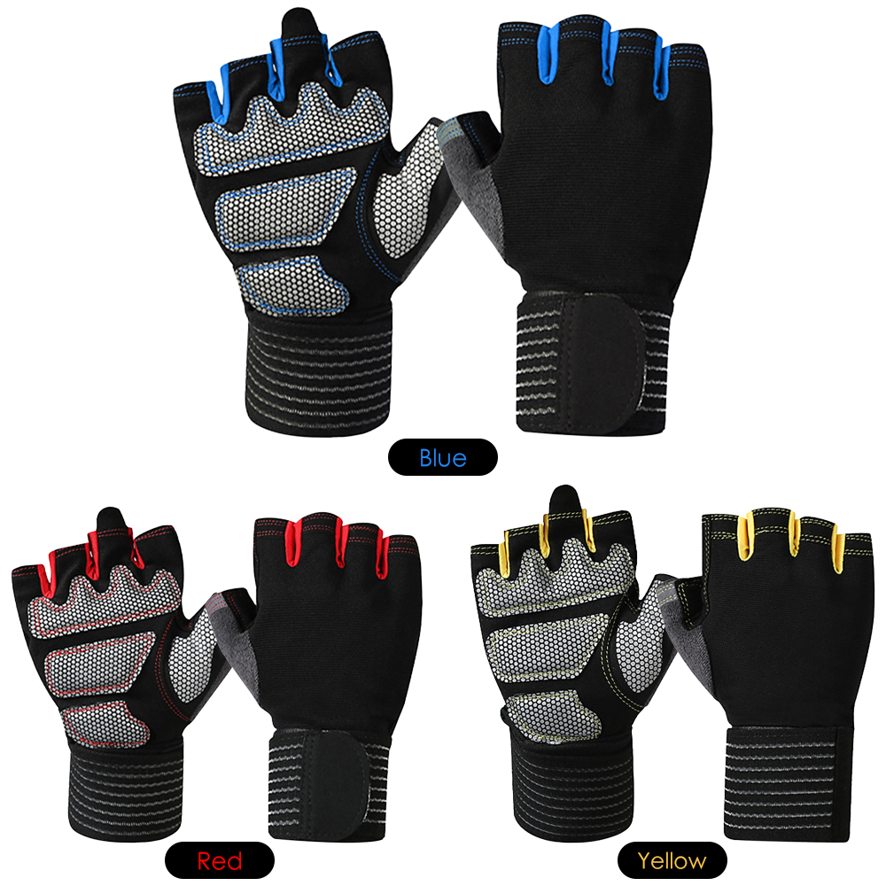 Găng tay nửa ngón dáng ngắn chống trơn trượt dùng đi xe máy xe đạp xe leo núi