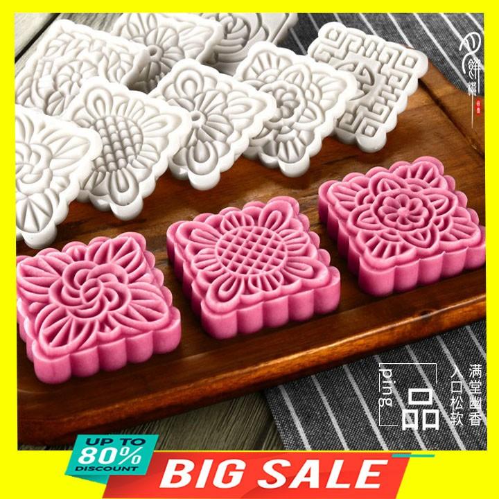 Khuôn Làm Bánh Trung Thu/ Bánh Ngọt Hình Tròn, Hình Vuông 125gram