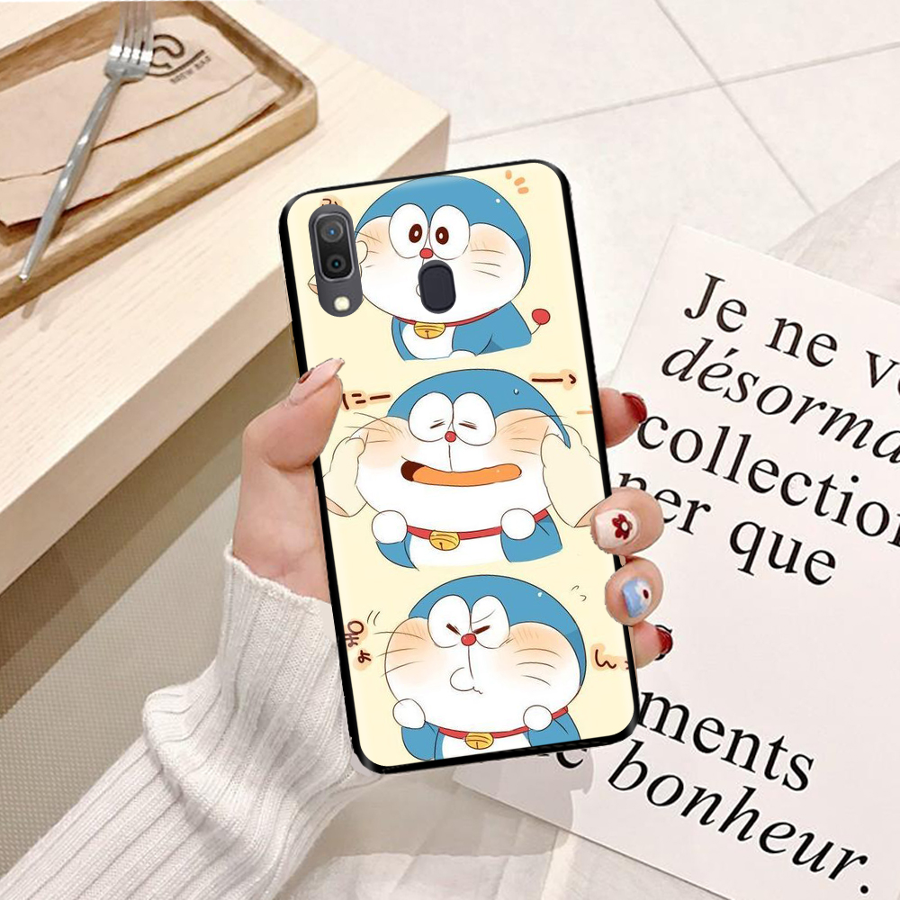 Ốp lưng điện thoại Samsung Galaxy A30 viền silicon dẻo TPU  hình Doremon Làm Duyên - Hàng chính hãng