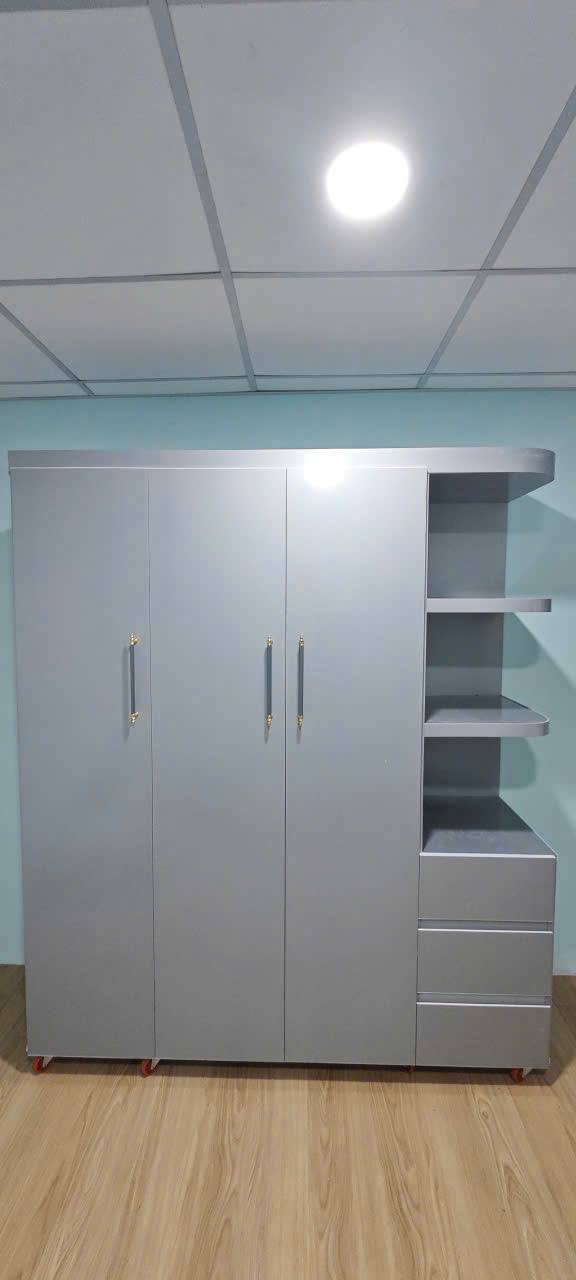 Tủ áo EcoPlast kèm kệ phải Juno Sofa KT 2m x 1m8 x sâu 48 cm