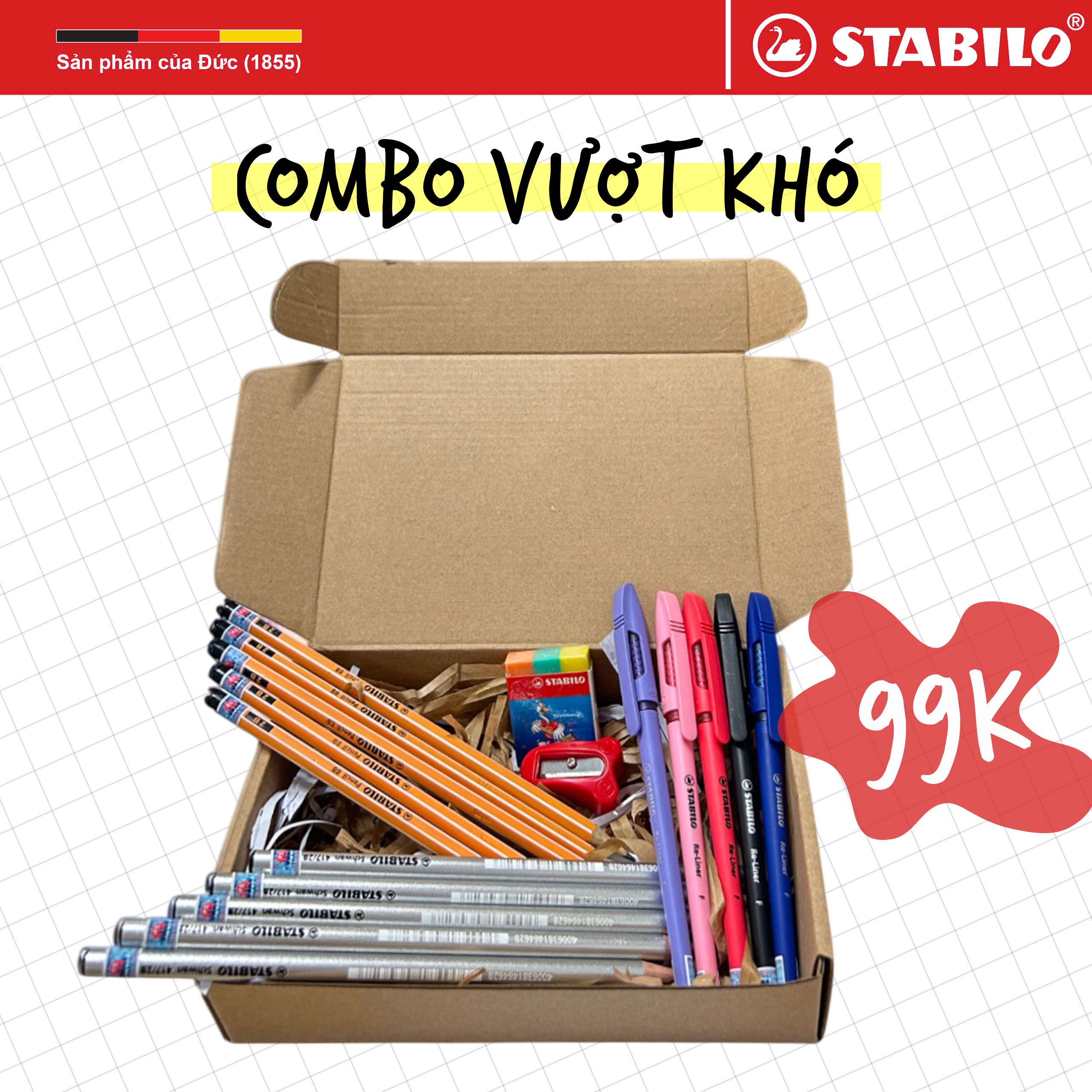 [GIÁ SỐC 99K] Combo VƯỢT KHÓ 17 món sản phẩm STABILO