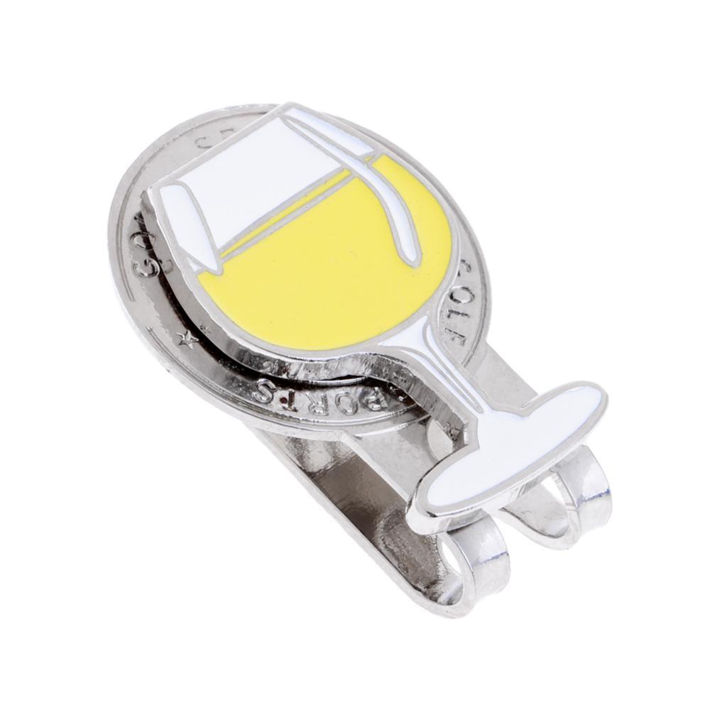 2pcs Magnetic Cap Clip with Detachable Golf Ball Marker Fits Golf Visor Gift