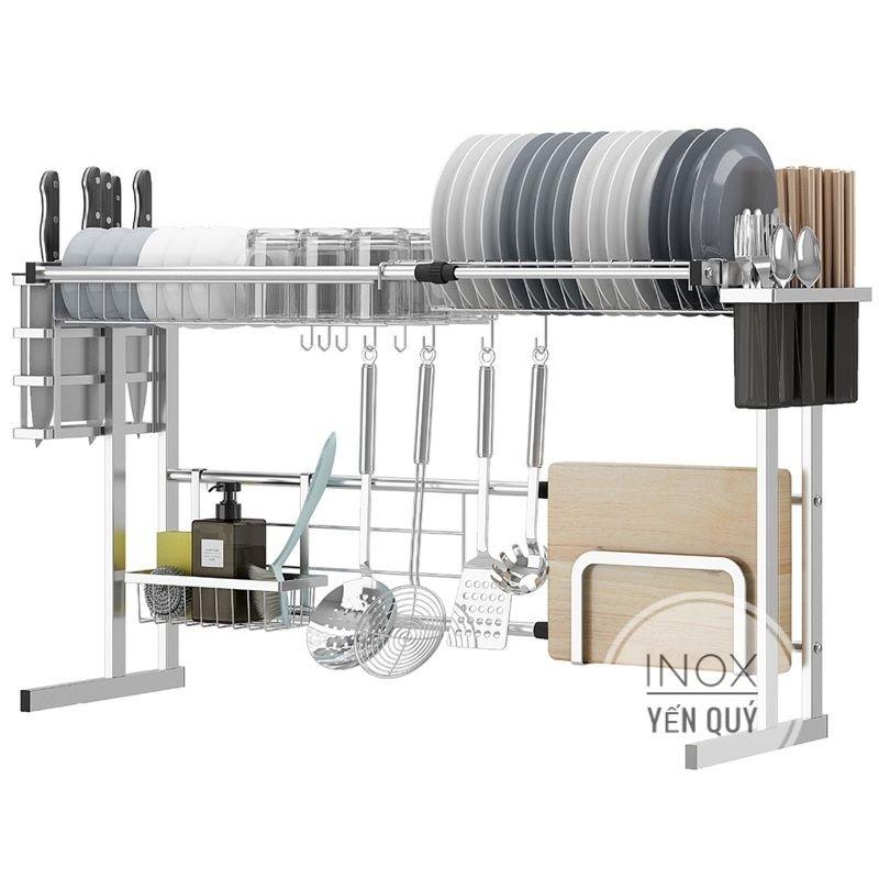 SUS304 KỆ ÚP BÁT ĐŨA TĂNG CHỈNH ĐẶT TRÊN CHẬU RỬA BÁT
