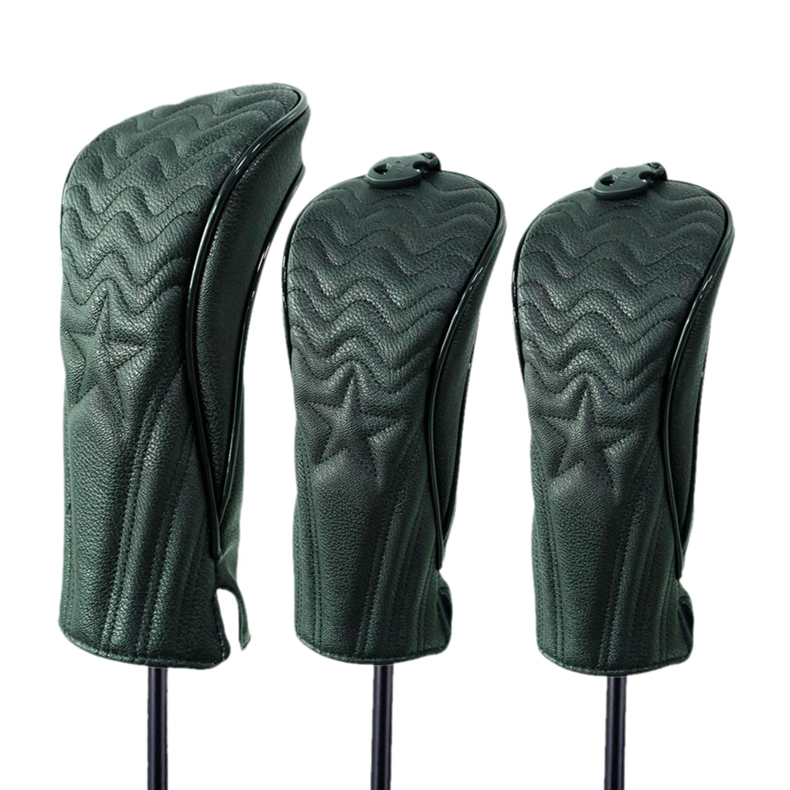 3x Golf Head Covers No. 1 3 5 Driver Fairway Woods Head Covers Protector