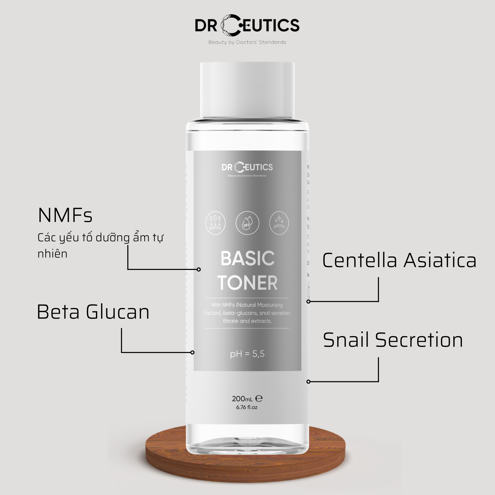 DRCEUTICS Basic Toner Và Standard Toner Cấp Ẩm Cho Da