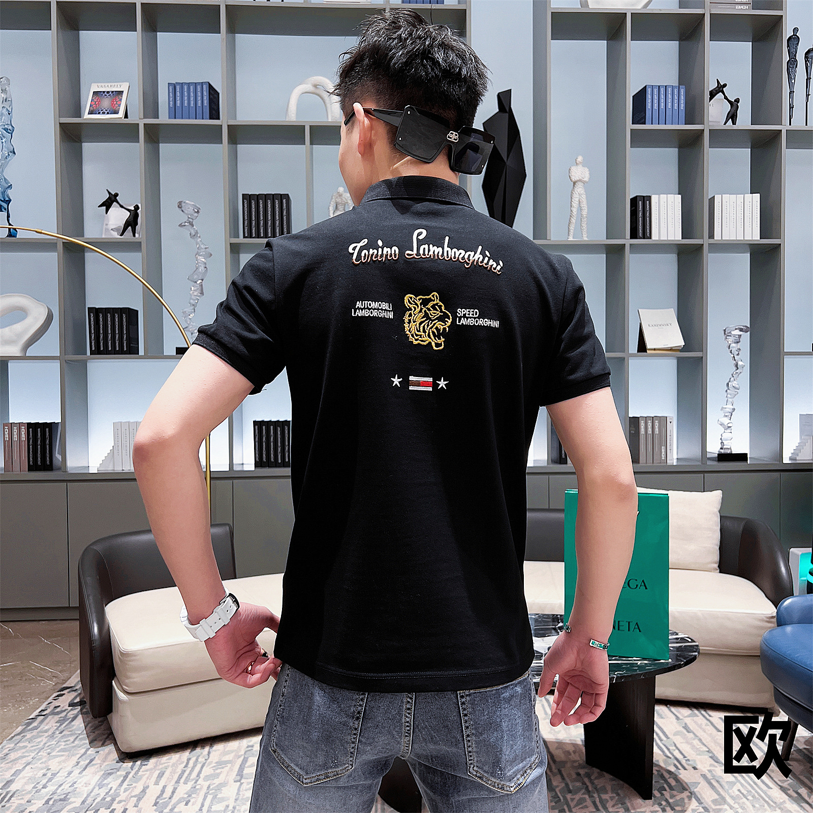 Áo thun nam polo ngắn tay có cổ cao cấp TC với thiết kế logo thêu trước ngực và phía sau phong cách trẻ trung, năng dộng, lịch lãm, hợp thời trang-8032