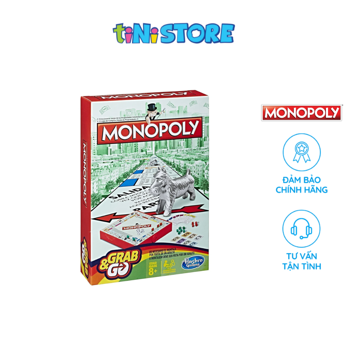 Đồ chơi cờ tỷ phú Grab and Go Monopoly B1002