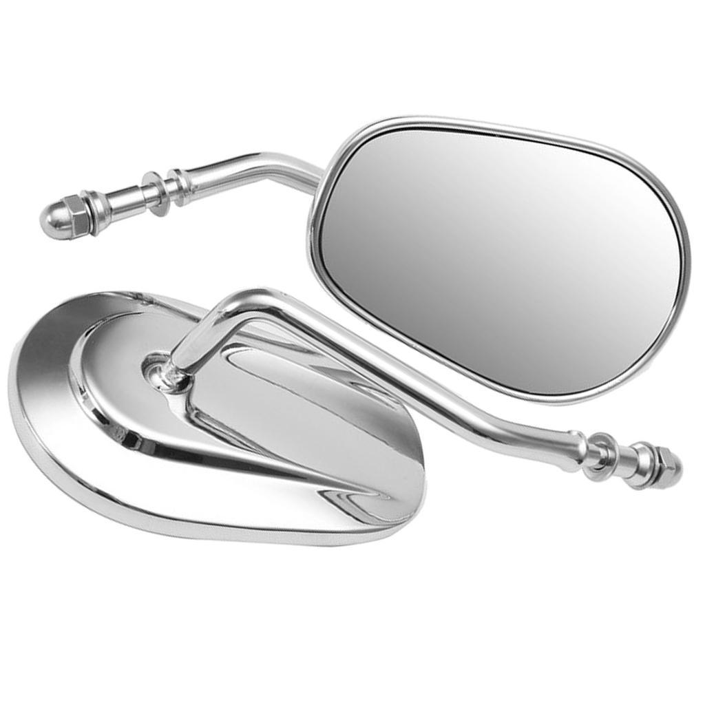 Pair Aluminum Alloy Motorcycle Rear View Mirrors Universal for Motorcycles