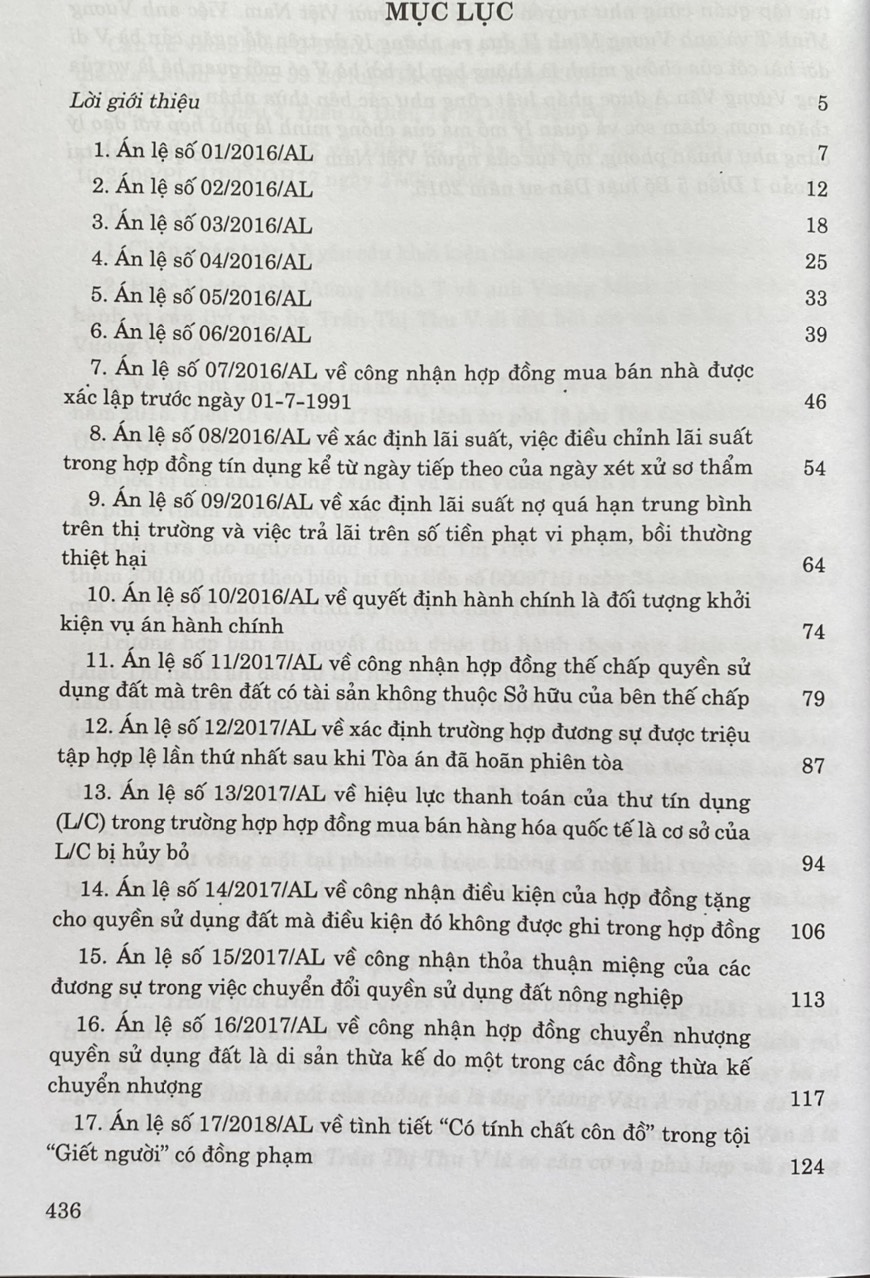 Hệ Thống Án Lệ Việt Nam ( Hiện Hành )