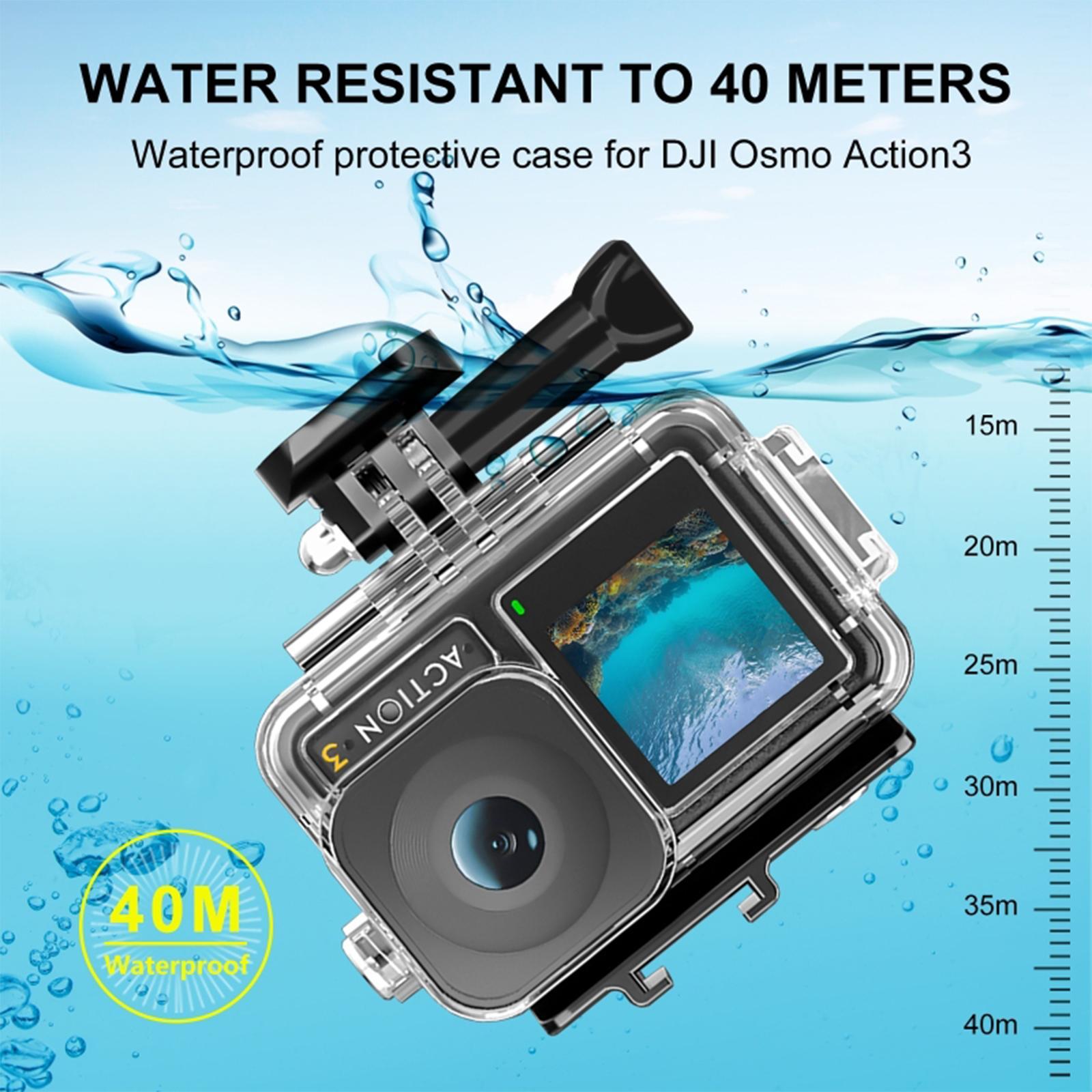 Underwater Camera Housing Case Protective Lens Guards Built in Two Cold Shoe