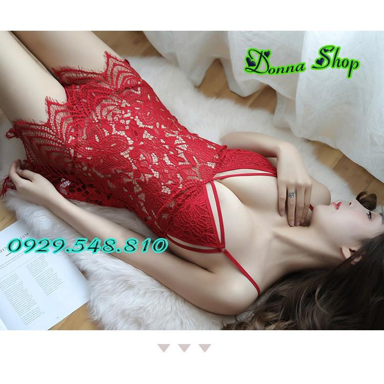 Hình ảnh Váy ngủ sexy - Chất liệu voan ren mềm mịn - Mã DN05 màu đỏ