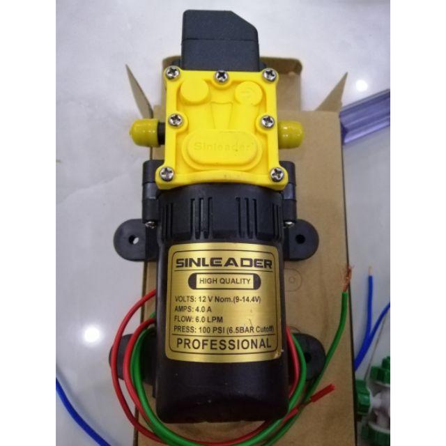 Bơm đơn sinleader 12v..phun thuốc, rửa xe, tưới lan