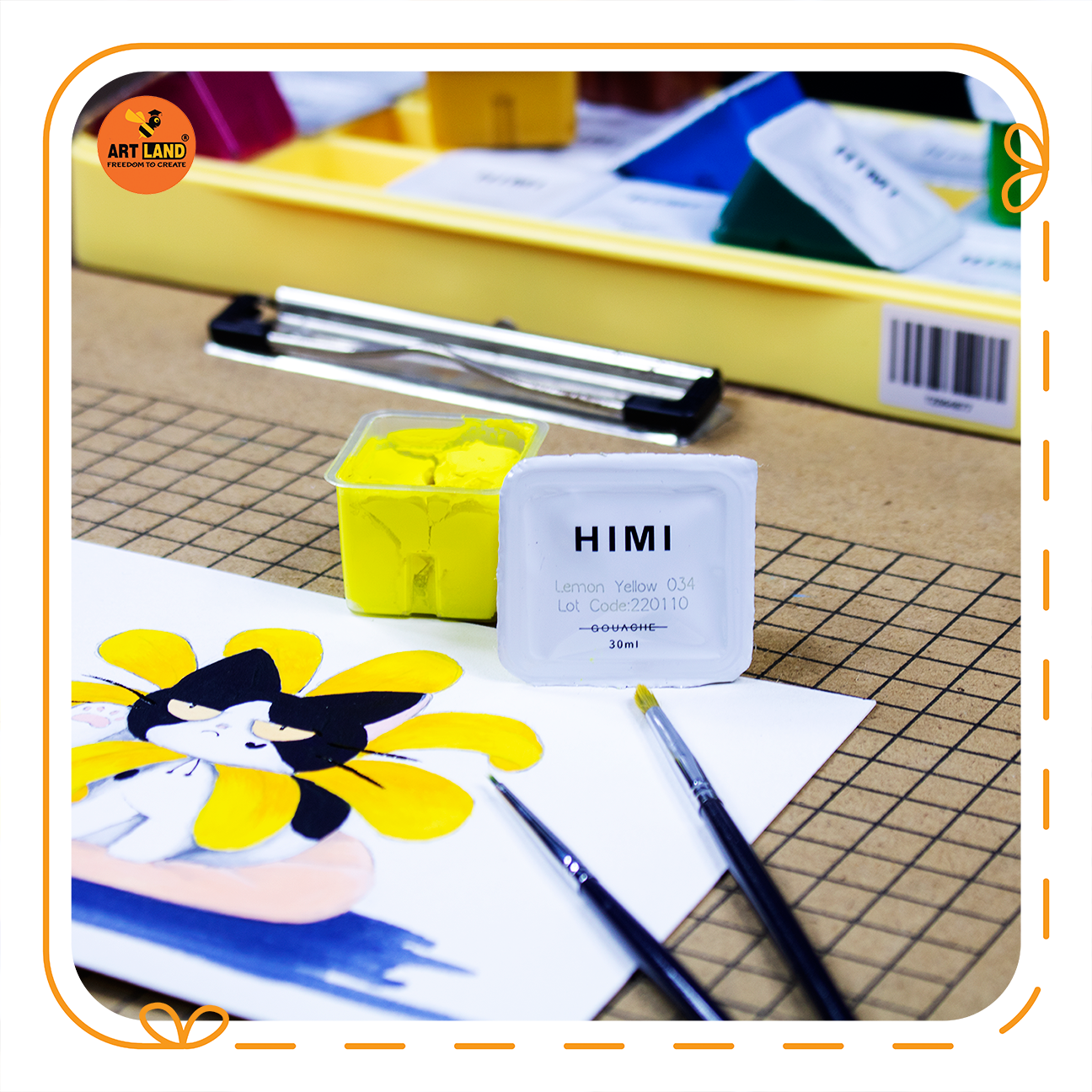 Màu nước Gouache Himi 18 Màu siêu cấp quyến rũ