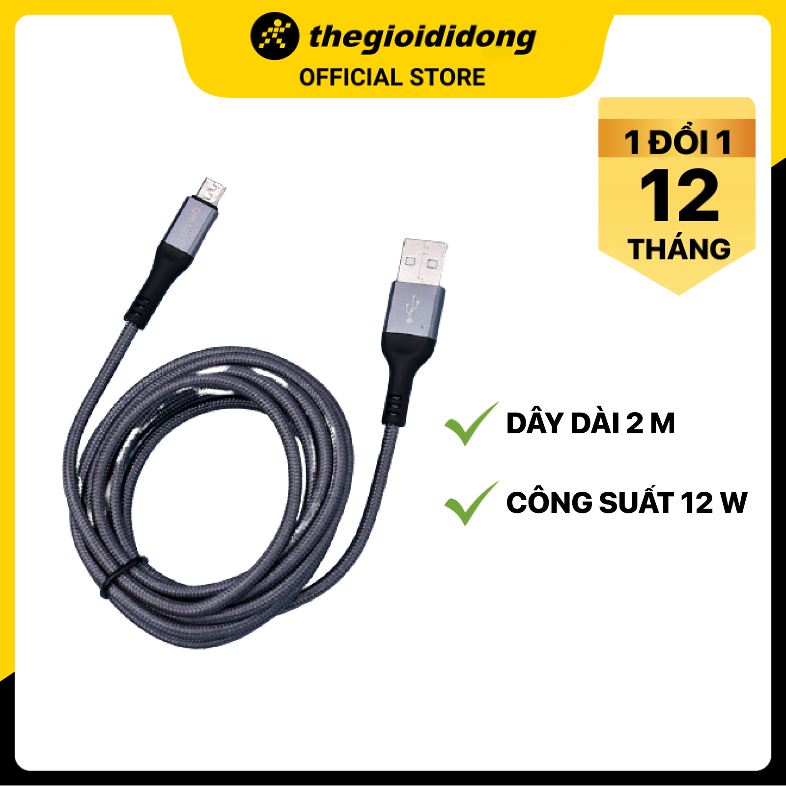 Cáp Micro 2m Xmobile DR-M03 - Hàng chính hãng