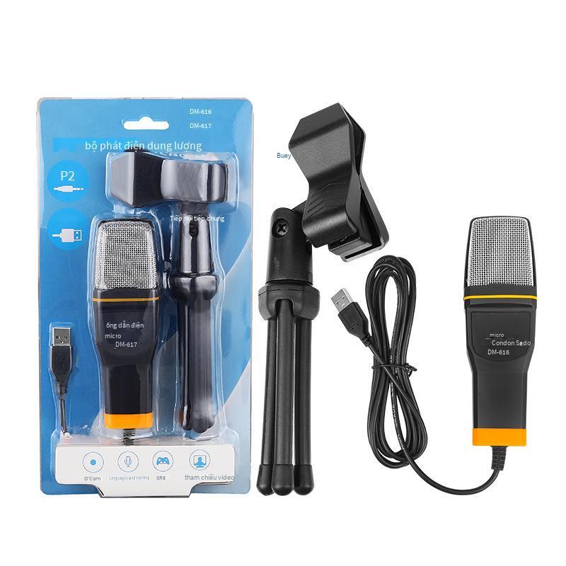 Phong cách mới nhất phát sóng trực tiếp micrô trò chơi bằng giọng nói 3.5 có giá đỡ USB ghi âm máy tính để bàn micrô tụ điện có dây