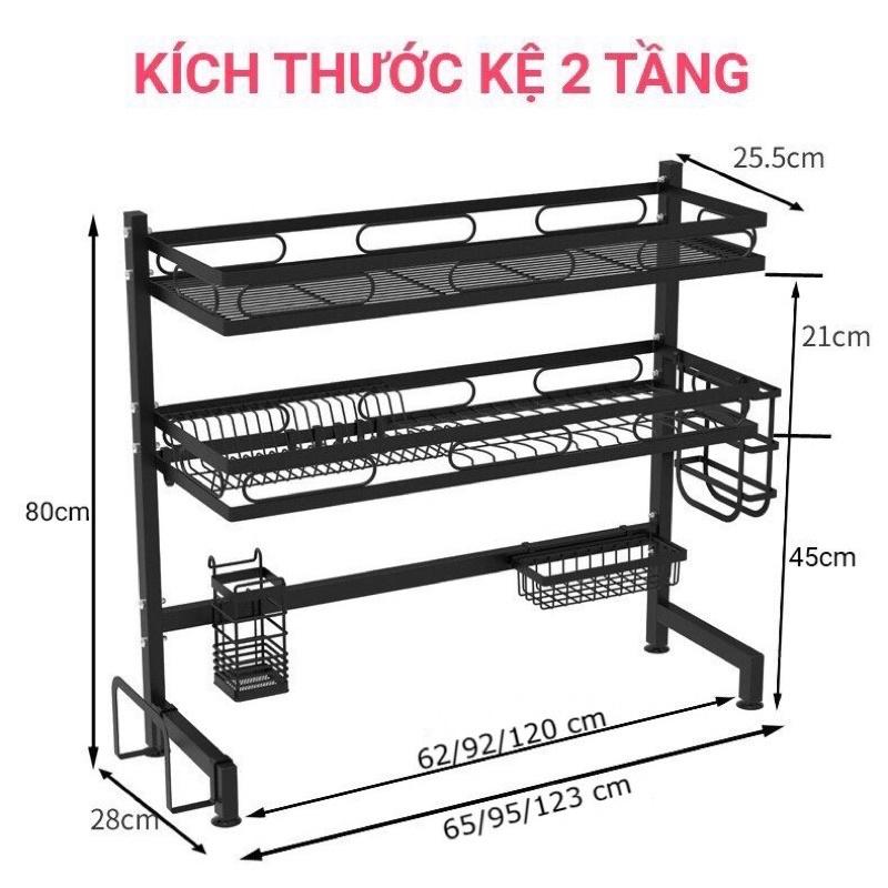 Kệ Chén Bát Nhà Bếp Đa Năng 1 Tầng Sơn Tĩnh Điện 5 Lớp Cao Cấp