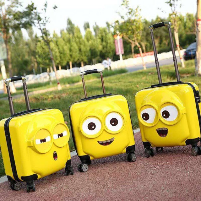 VALI MINION KÈM 3 TICK (SIZE TO) CHO BÉ (HÀNG CÓ SẴN) LOẠI CAO CẤP