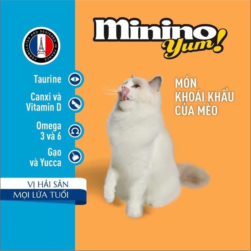 Thức ăn hạt cho mèo mọi lứa tuổi Minino Yum các vị