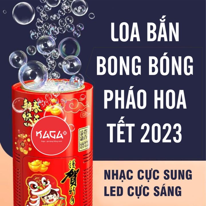 [ Đồ Chơi Tết ] Máy Điện Thổi Bong Bóng Xà Phòng Tự Động - Có Đèn Led Nhiều Màu Kèm Nhạc - Trang Trí Ngày Lễ, Tết