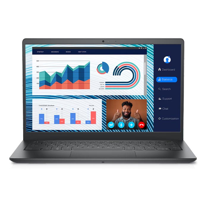 Máy Tính Xách Tay Laptop Dell Vostro 14 3420 FD9GG Core i5-1235U/8GD4/512SSD/14.0FHD/3C41WHr/W11SL+OFFICE HOME_ST/2GD6_MX550/ProS/ĐEN - Hàng Chính Hãng