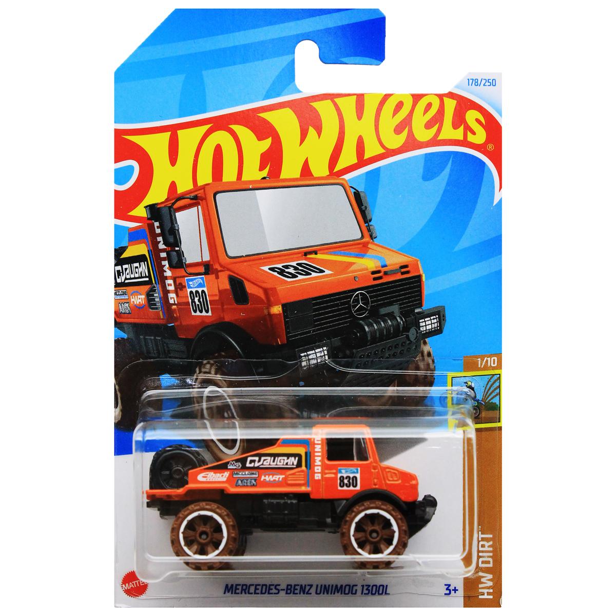 Đồ Chơi Mô Hình Siêu Xe - Hot Wheels C4982 - 178/250 - Mercedes-Benz Unimog U 1300L (Mẫu Màu Giao Ngẫu Nhiên)