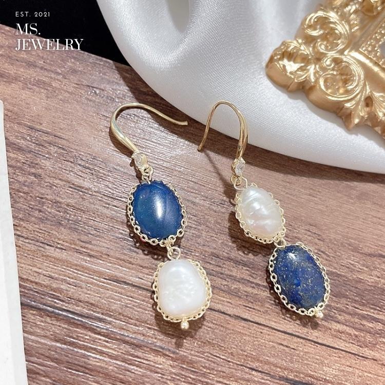 Khuyên Tai Bạc S925 Ms Jewelry Handmade Phong Cách Hàn Quốc