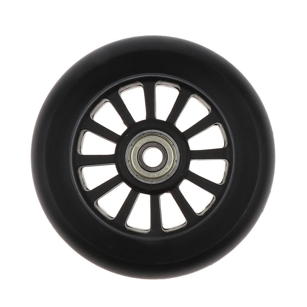 2x 2pcs 100mm Pro Scooter Wheels Replacement Fit for Most Scooter Types White Black Color Optional